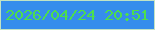 文字の大きさ：4、枠の色：c2e3c4、背景の色：368dec、文字の色：4dde4e 無料ブログパーツのブログ時計