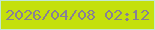 文字の大きさ：4、枠の色：c2e8d1、背景の色：c4e00c、文字の色：888095 無料ブログパーツのブログ時計