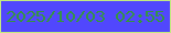 文字の大きさ：1、枠の色：c2ea80、背景の色：5147fd、文字の色：359443 無料ブログパーツのブログ時計