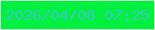 文字の大きさ：1、枠の色：c2ebcb、背景の色：02f141、文字の色：38c8ba 無料ブログパーツのブログ時計