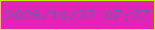 文字の大きさ：4、枠の色：c2ee02、背景の色：e421b9、文字の色：765b9f 無料ブログパーツのブログ時計