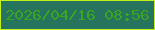 文字の大きさ：1、枠の色：c2f018、背景の色：26745e、文字の色：3aa521 無料ブログパーツのブログ時計