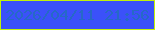 文字の大きさ：2、枠の色：c2f20a、背景の色：3b51f9、文字の色：2669c7 無料ブログパーツのブログ時計