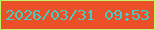 文字の大きさ：3、枠の色：c2f368、背景の色：ec5029、文字の色：44cdc0 無料ブログパーツのブログ時計