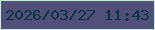 文字の大きさ：2、枠の色：c2f4cb、背景の色：534f7b、文字の色：05333f 無料ブログパーツのブログ時計
