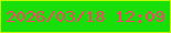 文字の大きさ：4、枠の色：c2f606、背景の色：18de0a、文字の色：fd4269 無料ブログパーツのブログ時計