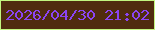 文字の大きさ：4、枠の色：c2f67f、背景の色：502c0f、文字の色：8b44f3 無料ブログパーツのブログ時計
