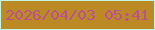 文字の大きさ：1、枠の色：c2f6e2、背景の色：bc8a24、文字の色：bc528d 無料ブログパーツのブログ時計