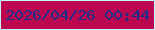 文字の大きさ：3、枠の色：c2f8fb、背景の色：ba0750、文字の色：1e2d8b 無料ブログパーツのブログ時計