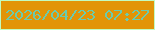 文字の大きさ：3、枠の色：c2fbc0、背景の色：e29407、文字の色：6bcbad 無料ブログパーツのブログ時計