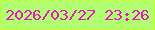 文字の大きさ：3、枠の色：c2fc37、背景の色：b2fe73、文字の色：e617c0 無料ブログパーツのブログ時計