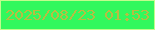文字の大きさ：1、枠の色：c2fc8d、背景の色：32f85d、文字の色：b8bd42 無料ブログパーツのブログ時計