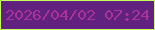 文字の大きさ：3、枠の色：c2fe5c、背景の色：61217e、文字の色：aa3397 無料ブログパーツのブログ時計