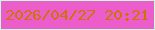 文字の大きさ：3、枠の色：c2fedc、背景の色：ec5cca、文字の色：c97309 無料ブログパーツのブログ時計