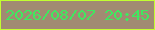 文字の大きさ：4、枠の色：c2ff30、背景の色：a18b72、文字の色：3fe95f 無料ブログパーツのブログ時計