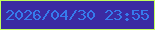 文字の大きさ：3、枠の色：c2ff5c、背景の色：3b2ba2、文字の色：367bec 無料ブログパーツのブログ時計