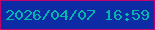 文字の大きさ：2、枠の色：c3036b、背景の色：0e2ba6、文字の色：05b5ae 無料ブログパーツのブログ時計