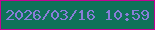 文字の大きさ：3、枠の色：c30393、背景の色：0f7259、文字の色：897dd9 無料ブログパーツのブログ時計
