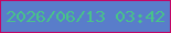 文字の大きさ：4、枠の色：c30565、背景の色：597dca、文字の色：48c28a 無料ブログパーツのブログ時計