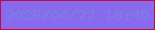 文字の大きさ：5、枠の色：c30842、背景の色：886aed、文字の色：7f7ce7 無料ブログパーツのブログ時計