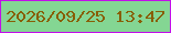 文字の大きさ：3、枠の色：c30ee9、背景の色：84d693、文字の色：885e05 無料ブログパーツのブログ時計