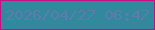 文字の大きさ：2、枠の色：c31184、背景の色：32899d、文字の色：5e7cab 無料ブログパーツのブログ時計