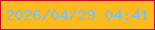 文字の大きさ：3、枠の色：c31216、背景の色：fbbb1e、文字の色：7ac0f6 無料ブログパーツのブログ時計