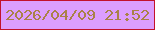 文字の大きさ：4、枠の色：c3122c、背景の色：dc9efe、文字の色：aa8147 無料ブログパーツのブログ時計
