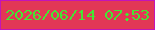 文字の大きさ：1、枠の色：c314b9、背景の色：e23756、文字の色：43e633 無料ブログパーツのブログ時計