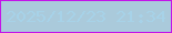 文字の大きさ：2、枠の色：c314e9、背景の色：aacadb、文字の色：a7d2e8 無料ブログパーツのブログ時計