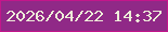 文字の大きさ：3、枠の色：c3168b、背景の色：902987、文字の色：ededd8 無料ブログパーツのブログ時計
