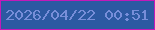 文字の大きさ：1、枠の色：c319b9、背景の色：2c59a2、文字の色：778ed9 無料ブログパーツのブログ時計