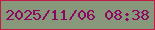 文字の大きさ：4、枠の色：c31b46、背景の色：88987a、文字の色：8d0762 無料ブログパーツのブログ時計