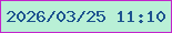 文字の大きさ：1、枠の色：c323cb、背景の色：b9f0d6、文字の色：1d538f 無料ブログパーツのブログ時計
