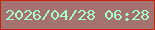 文字の大きさ：1、枠の色：c32611、背景の色：a4736f、文字の色：a5fece 無料ブログパーツのブログ時計