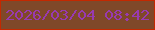 文字の大きさ：4、枠の色：c32800、背景の色：7f4829、文字の色：983ab0 無料ブログパーツのブログ時計