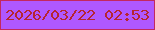 文字の大きさ：2、枠の色：c32860、背景の色：af58ff、文字の色：b62531 無料ブログパーツのブログ時計