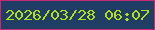 文字の大きさ：2、枠の色：c32a71、背景の色：203d65、文字の色：b1e115 無料ブログパーツのブログ時計
