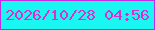 文字の大きさ：4、枠の色：c32be5、背景の色：1af6f1、文字の色：db2fce 無料ブログパーツのブログ時計