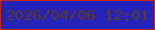 文字の大きさ：2、枠の色：c32d18、背景の色：2323b9、文字の色：61381d 無料ブログパーツのブログ時計