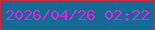 文字の大きさ：3、枠の色：c32e3d、背景の色：116c94、文字の色：d626dc 無料ブログパーツのブログ時計