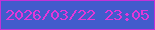 文字の大きさ：5、枠の色：c331d7、背景の色：425bcc、文字の色：e237d9 無料ブログパーツのブログ時計