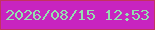 文字の大きさ：3、枠の色：c33360、背景の色：c824c0、文字の色：94e0af 無料ブログパーツのブログ時計