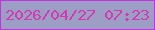 文字の大きさ：4、枠の色：c333db、背景の色：9d9ec6、文字の色：d23ab2 無料ブログパーツのブログ時計