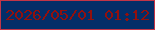 文字の大きさ：2、枠の色：c33547、背景の色：042e68、文字の色：93100d 無料ブログパーツのブログ時計