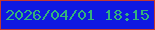 文字の大きさ：4、枠の色：c33830、背景の色：0f18e2、文字の色：33b27c 無料ブログパーツのブログ時計