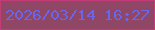 文字の大きさ：3、枠の色：c33c78、背景の色：904766、文字の色：6966ec 無料ブログパーツのブログ時計