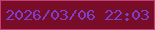 文字の大きさ：5、枠の色：c33d76、背景の色：790c26、文字の色：7a3fcb 無料ブログパーツのブログ時計