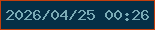 文字の大きさ：1、枠の色：c33f0d、背景の色：052f46、文字の色：7aabb6 無料ブログパーツのブログ時計