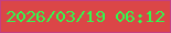 文字の大きさ：3、枠の色：c33f83、背景の色：db4647、文字の色：35f64e 無料ブログパーツのブログ時計